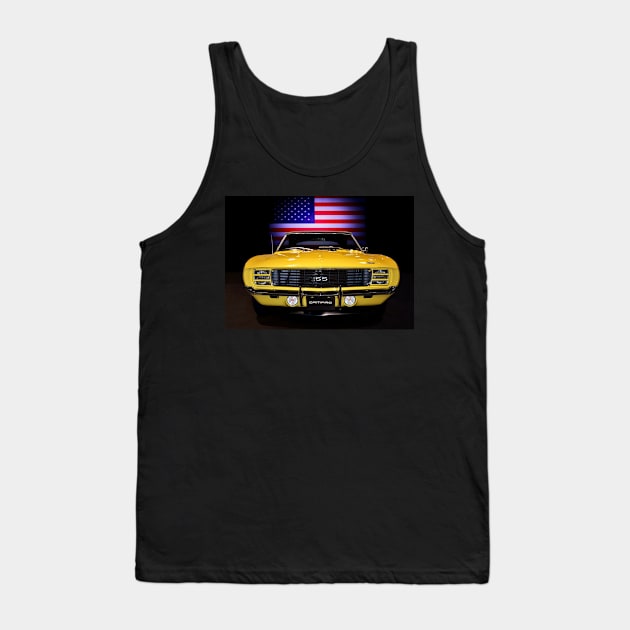 1969 Camaro SS  American Muscle Tank Top by Burtney